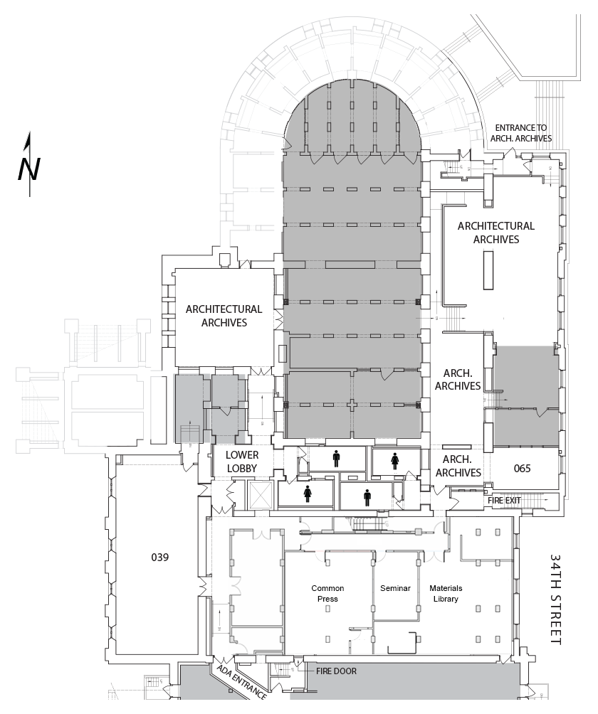 Floor Plan - Fisher Fine Arts Library - ground floor