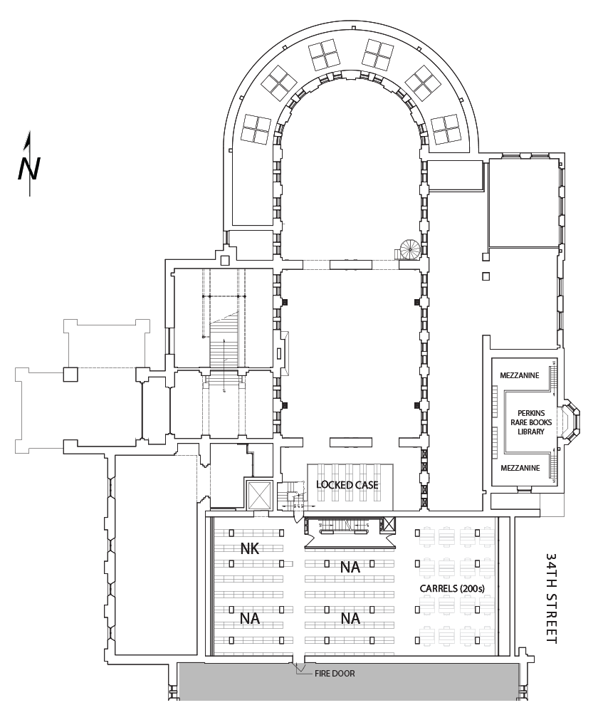 Floor Plan - Fisher Fine Arts Library - second floor
