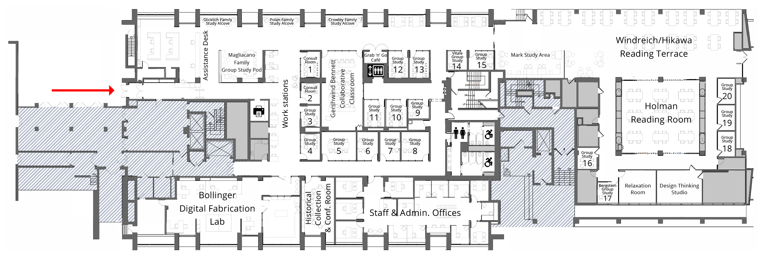 Floor Plan - Holman Biotech Commons - Main Level