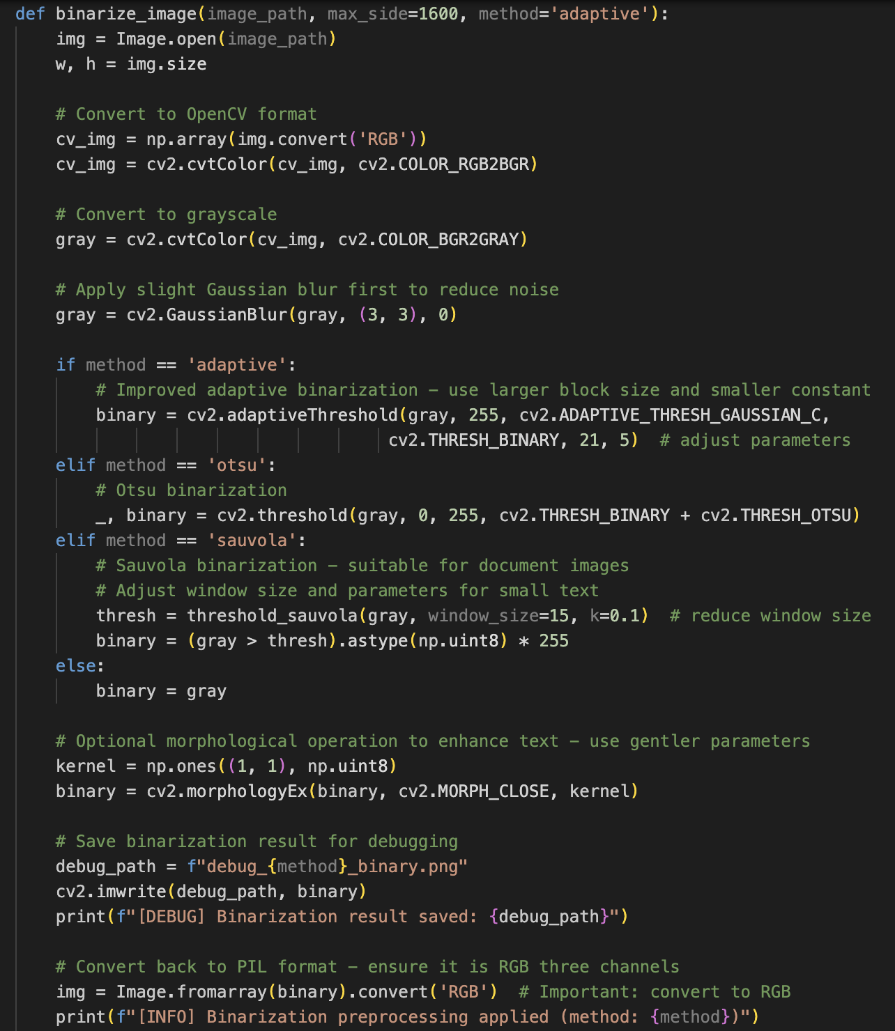 code binarization