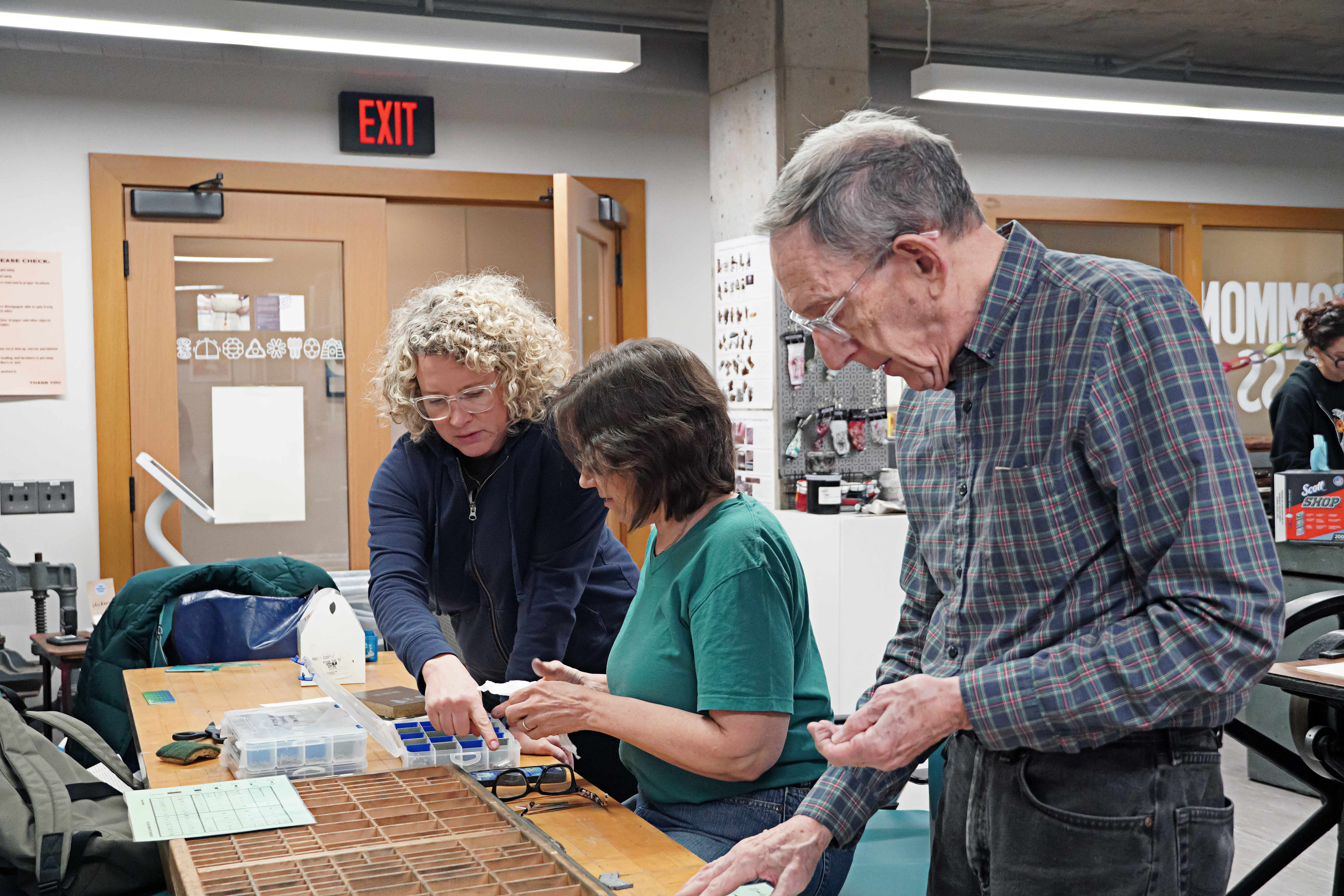 setting type at Common Press